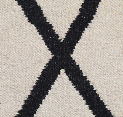 asterlane woolen dhurrie carpet dw-133 antique white 3'6x5'6